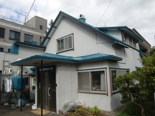 札幌市南区 モルタル壁 塗装工事 施工前