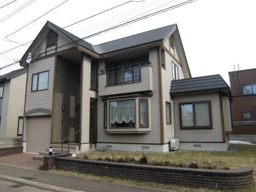 札幌市厚別区 窯業系サイディング 塗装工事 施工前