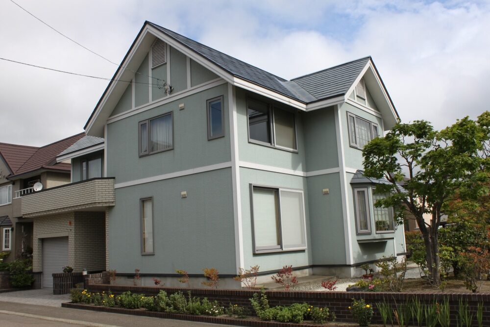 札幌市厚別区 窯業系サイディング 塗装工事 施工前
