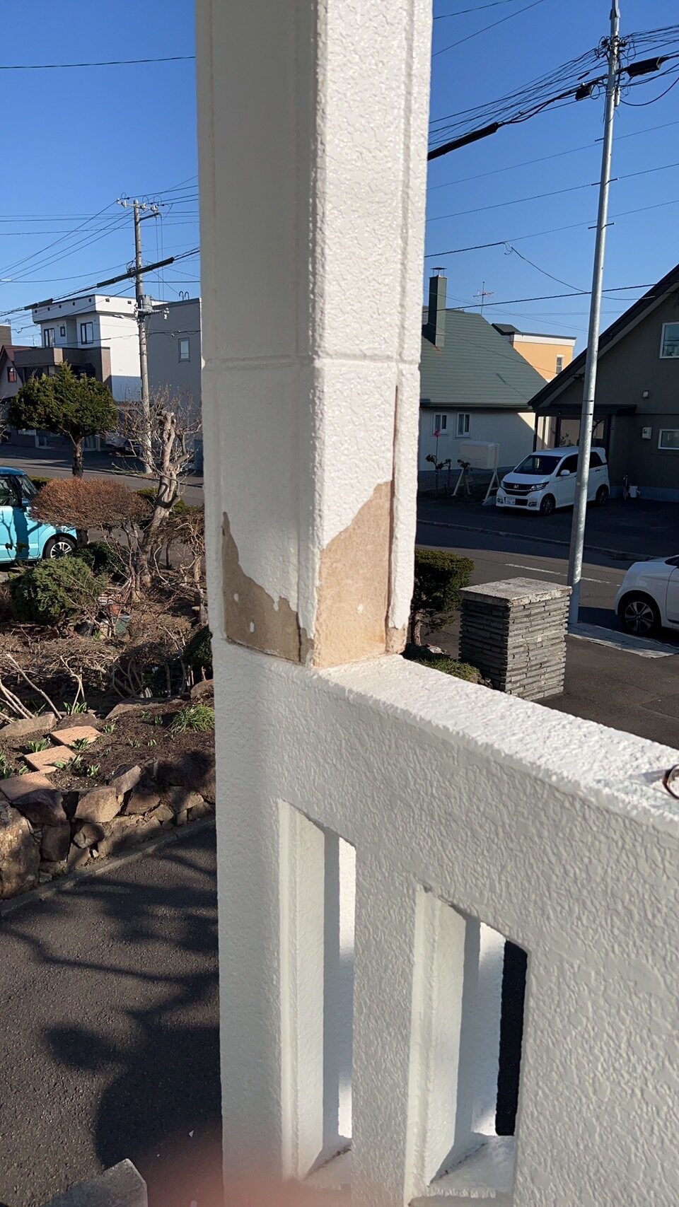 ALC壁の張り替え施工中